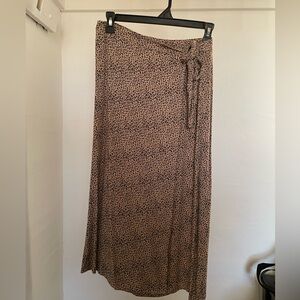 Leopard Print Tie Skirt
